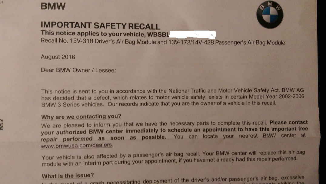 Bmw Airbag Recall 2024 Donna Gayleen