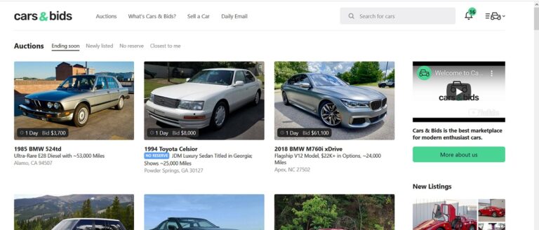 Cars and Bids